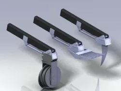 Demining arm attachment