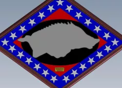 Diamond Hog Relief - University Of Arkansas' Mascot