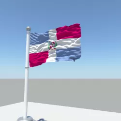 Dominican Republic flag 3D model