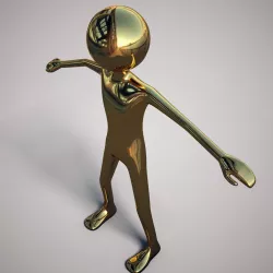 Dummy man Rigged 3D model