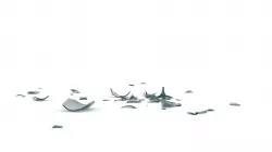Falling Glass Animation 3D model