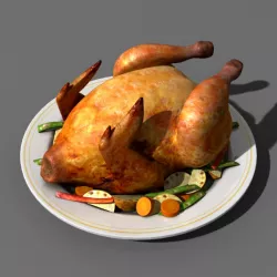 Food Chicken Low-poly  3D model
