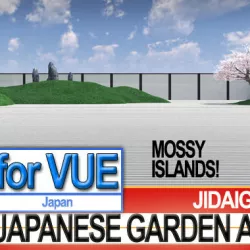 Japanese Garden A Set Mossy Islands 3D model