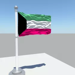 Kuwait flag 3D model