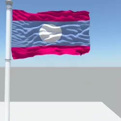 Lao flag 3D model