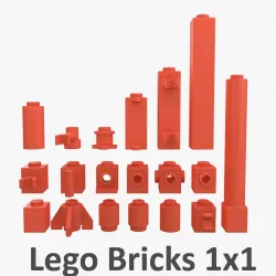 Lego Bricks 1x1 3D model