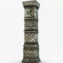 Low poly ancient column Low-poly  3D model