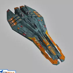 LowPoly StarShip Escort Low-poly  3D model