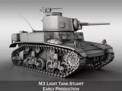 M3 US Light Tank Stuart  3D model