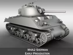 M4A2 Sherman - Medium Tank 3D model