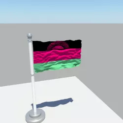 Malawi flag 3D model