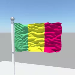 Mali flag 3D model
