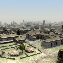 Medieval City Scene 01 3D model