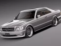Mercedes-Benz W126 560 SEC AMG 1991 3D model