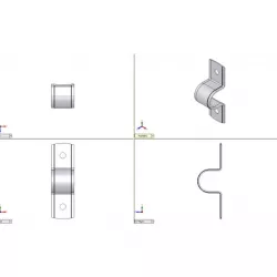 Metal clamp for tubing or pipe