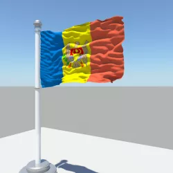 Moldova flag 3D model