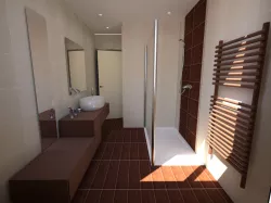 My new bathroom. Modeler Rhinoceros V4. Render FryRender 1.5