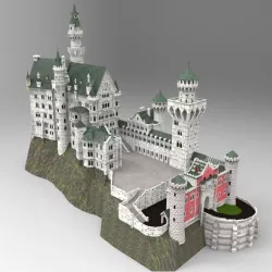 Neuschwanstein Castle in obj and fbx formats 3D model