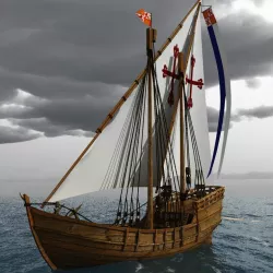 Nina Sailing Vessel 3D model