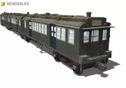 Old Chicago subway train 3D model