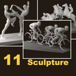 Olympiad sport sculpture 3D model