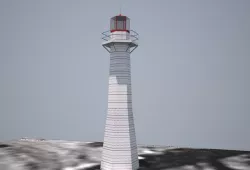 Point Cleveland Lighthouse Low poly 3D model