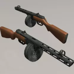 ppsh 41 Low-poly  3D model
