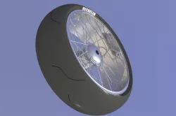 Rear Motorcycle spoked with tyre