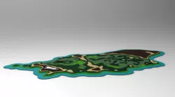 Relief map 3D model
