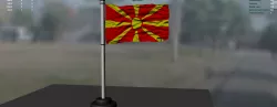 Republic of Macedonia flag 3D model