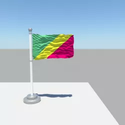 Republic of the Congo flag 3D model