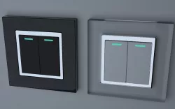 Retrotouch RTS2005 Mechanical Light Switch 2 gang Piano Black... 3D model