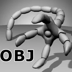 Robot Mechanic Arm OBJ - style two 3D model