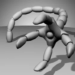 Robot Mechanic Arm - style two 3D model