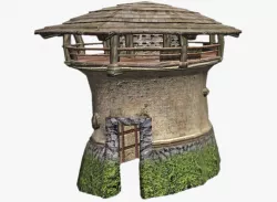 Round Tower Low-poly  3D model