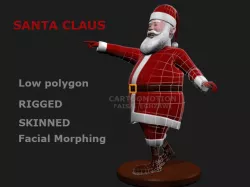 Santa Claus Comic Low-poly  3D model
