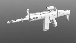 SCAR Rifle 3D model