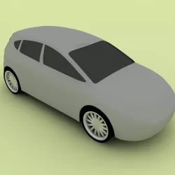 Seat Leon Low Poly MAX 2008 3D model