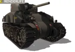 Sherman Tank M4A1 3D model