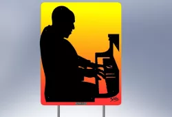 Silhouette - Piano Player
