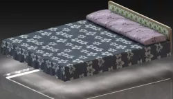 Single-support bed with LED lights 