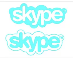 Skype Logo 3D view 