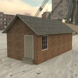 Smokehouse in Studio Max 3ds obj and fbx formats 3D model
