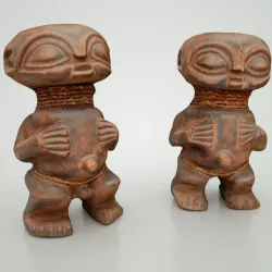 South African couple Low-poly  3D model