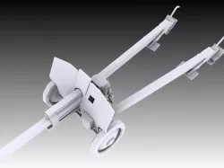 Soviet M30 122mm howitzer 3D model