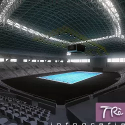 ST JORDI INDOOR PAVILION BCN 3D model