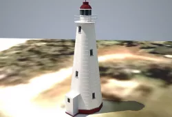 The Lady Elliot Island Lighthouse Low poly 3D model