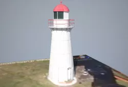 The Old Caloundra Lighthouse Low poly 3D model