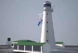 The Sandy Cape Lighthouse Low poly 3D model