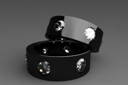 Titanium ring with BLING